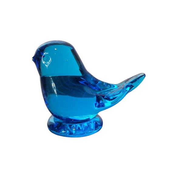 Blue Bird of Happy Glass Figurine Cobalt Blue - Picture 2 of 12